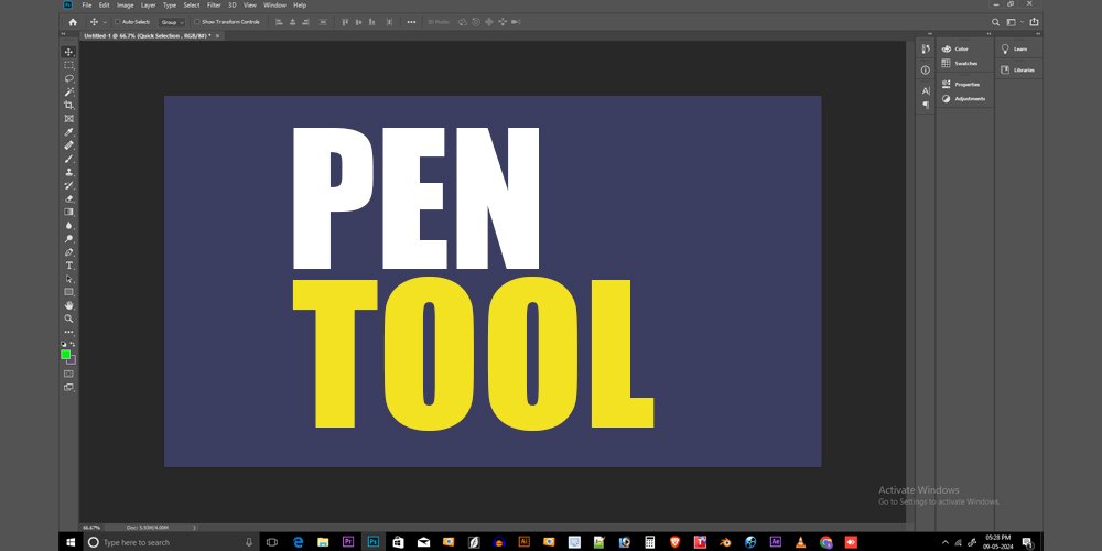 Pen tool in adobe photoshop